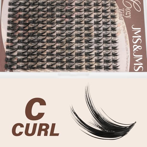 JMS&JMS DIY Lash Extension Kit 144 Pcs Wispy C Curl Manga Individual Lashes