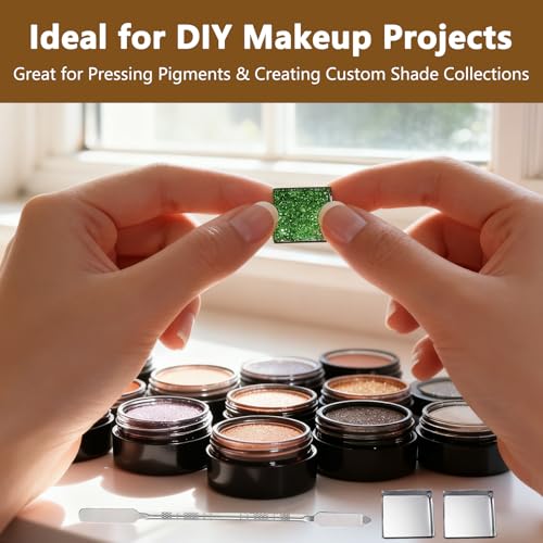 20-Piece 26mm Square Magnetic Eyeshadow Pans with Depotting Tool