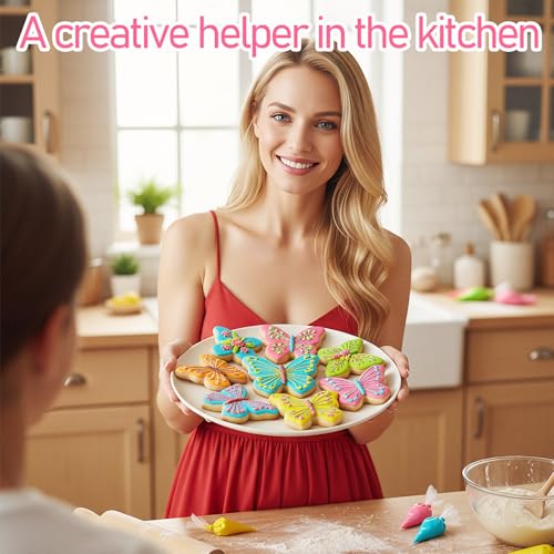 3-Piece Butterfly Cookie Cutter Set - Stainless Steel Baking Molds