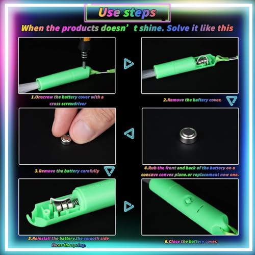 56 Pack LED Fiber Optic Wands Multicolor Glow Sticks for Parties