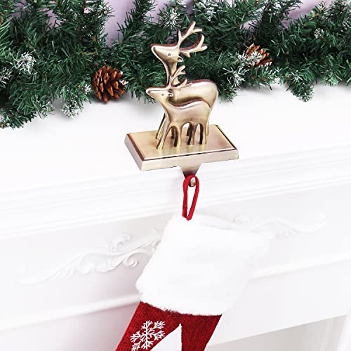 Bronze Snowflake Snowman Stocking Holder Set of 4 - Double Variation