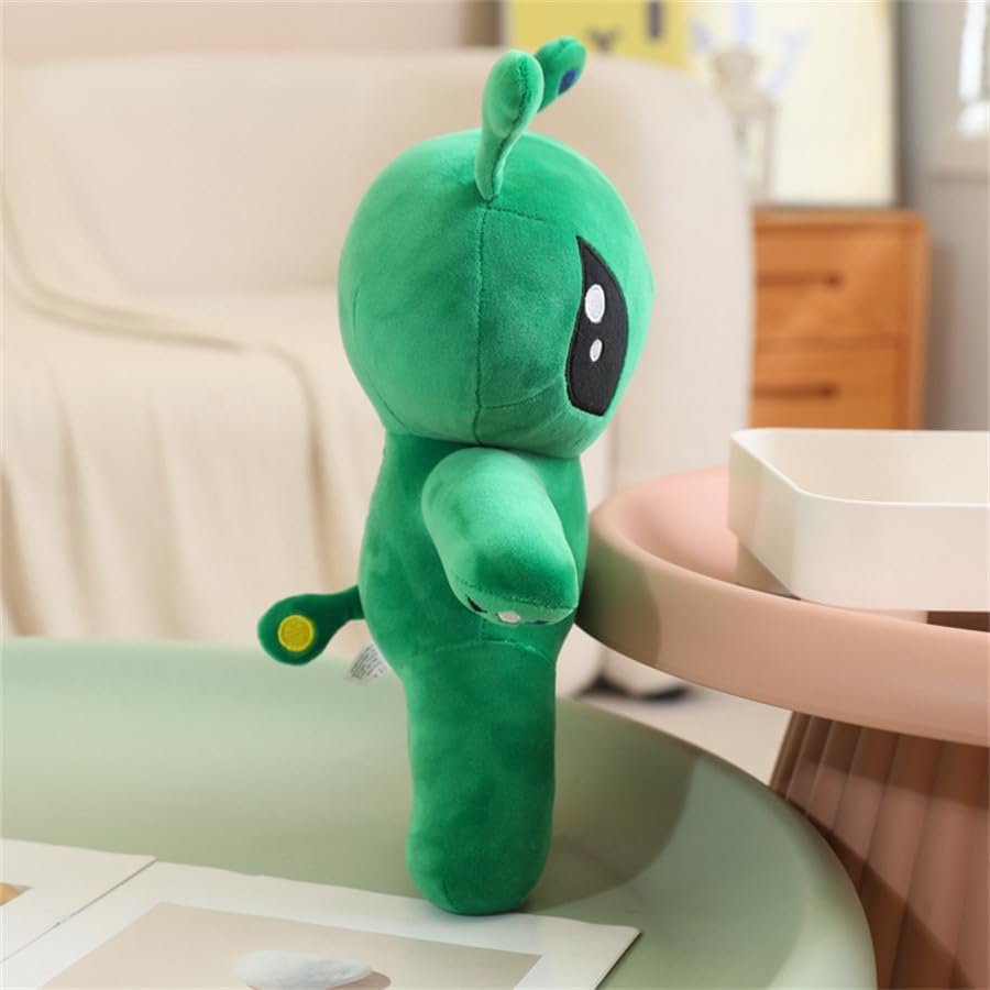 OSOCU 13.5in Adorable Green Alien Plush Toy - Ultra-Soft Stuffed Figure for Home & Room Decor | Perfect Gift for Sci-Fi Fans