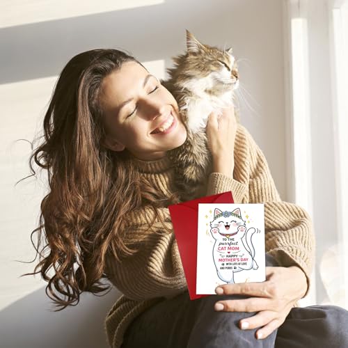Funny Cat Mom Mother's Day Card | Cute 5x7'' Greeting Card