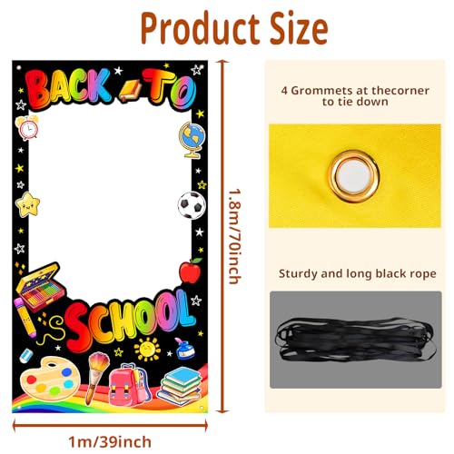 Back to School Photo Booth Props Frame - 3.2 ft x 5.9 ft Classroom Decor