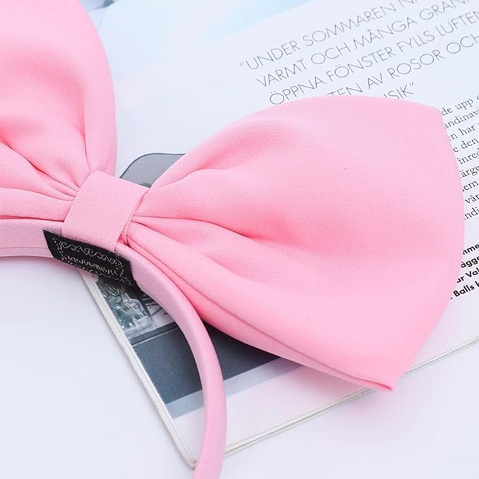 Galyacht Black Bowknot Headband Set for Women and Girls, 2-Pack