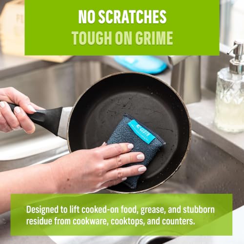 E-Cloth Non-Scratch Scrubbing Pads - Gray, 2 Pack Reusable Sponges