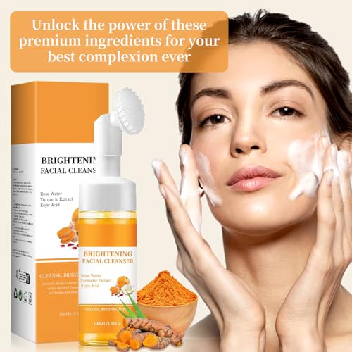 Turmeric Foaming Facial Wash & Cleanser for Face and Body - 100ml