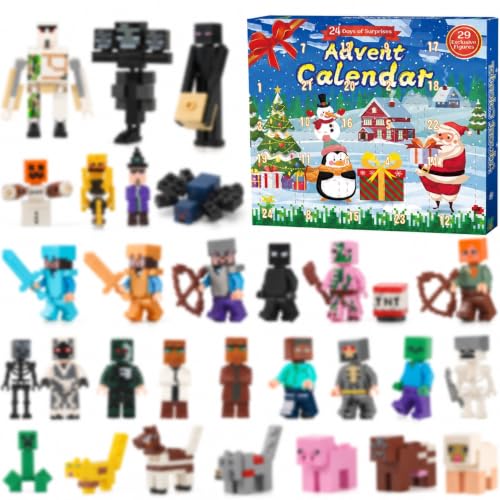 Christmas Advent Calendar 2026 with 29 Gift Figures & Holiday Scenes