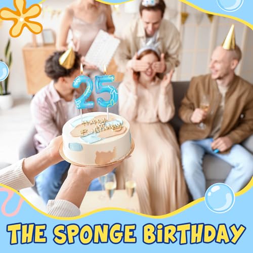 25th Birthday Candle - Sponge Cloud Design Cake Topper