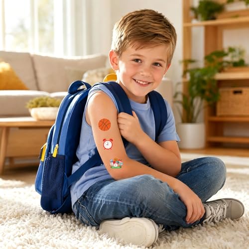 Ceiba Tree 100pcs Back to School Temporary Tattoos Assorted Pre-Cut Party Favors