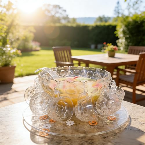24-Piece Clear Plastic Punch Cup Hooks - 1.7 Inch Scratch-Free Hangers
