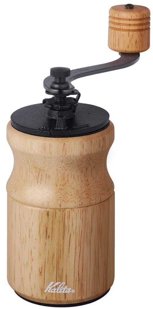 Carita Kalita Coffee Grinder Wood Hand Grinder Manual Natural KH-10 N #42167 Antique Coffee Grinder Small Outdoor Camping Adjustable Grinder with Lid
