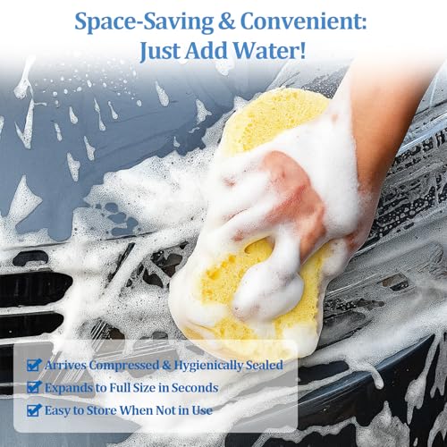 5 Pack Large Non-Scratch Foam Car Wash Sponges for Vehicles
