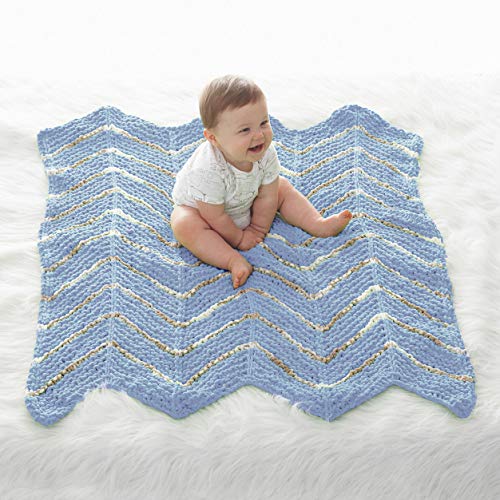Bernat Baby Blanket Yarn - Super Bulky Chenille 3.5 oz - Little Sand Castles