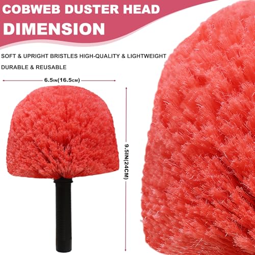 Twist-On Cobweb Duster Head Brush for Indoor & Outdoor Cleaning