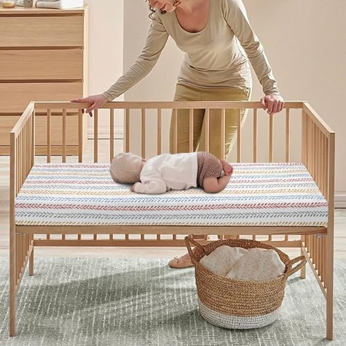 Colorful Arrow Fitted Crib Sheets - Soft Polyester for Baby