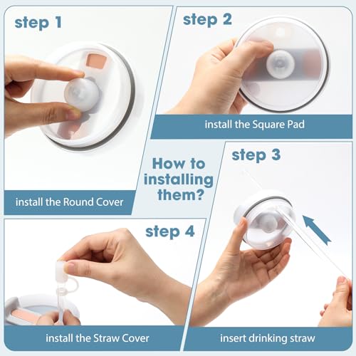 2 Set Spill Stopper for Stanley Cup 20 oz 30 oz 40 oz 64 oz, Leak Proof Accessory for Stanley Tumbler 2.0, Anti Leak Kit for Stanley Quencher (Clear, 2)