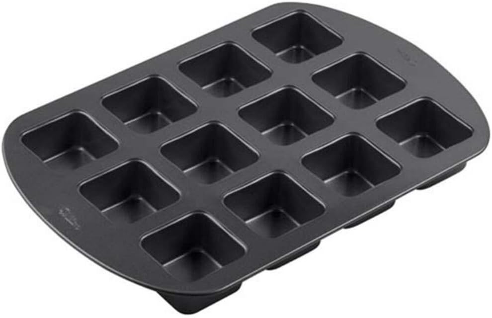 Wilton Brownie Bar Pan - 12-Cavity Steel Design for Perfectly Baked Brownies