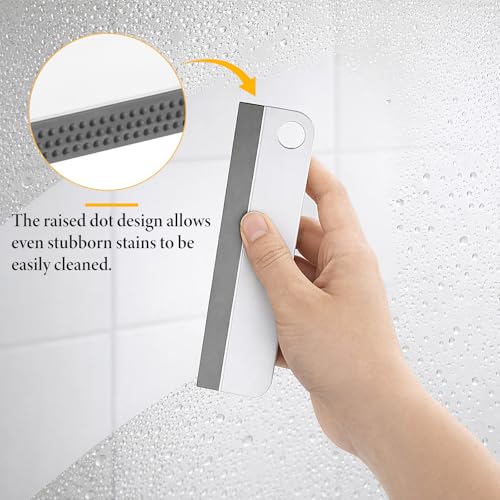 Mini Rubber Squeegee and Scraper Tool for Glass, Windows, and Car Surfaces - 2 Pack