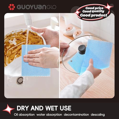 Heavy Duty Disposable Dish Cloths - 50 Pack, 15.75" x 13.78"