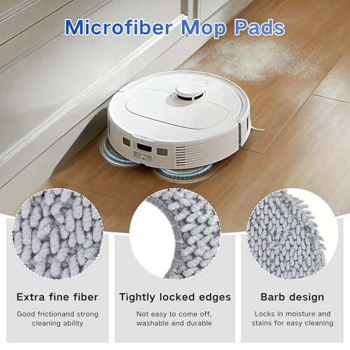 VIEWALL 8 Pack Mop Cloths for Qrevo Series Robot Vacuums