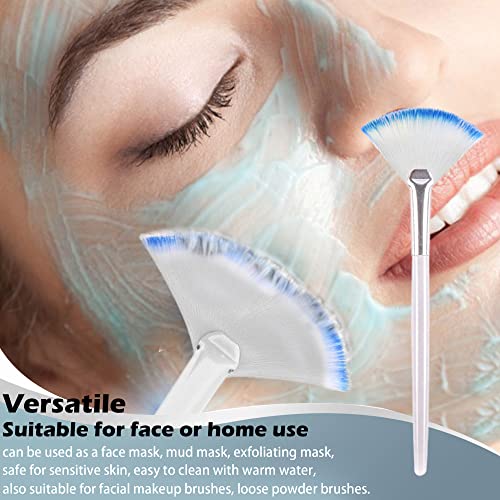 Soft 'N Style Taklon Fan Mask Brush Set for Facial Peels & Serums