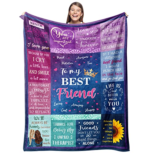 Friendship Throw Blanket 40"x50" - Bestie Gift for Women