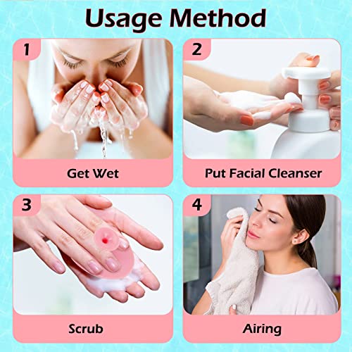 Yokilly Silicone Face Scrubber Kit - 8 Pcs Exfoliating Facial Cleansing Brush