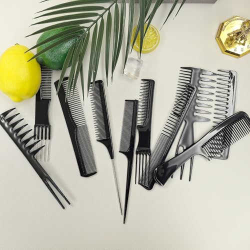 Ronchall 10-Piece Professional Hair Comb Set for Styling and Detangling