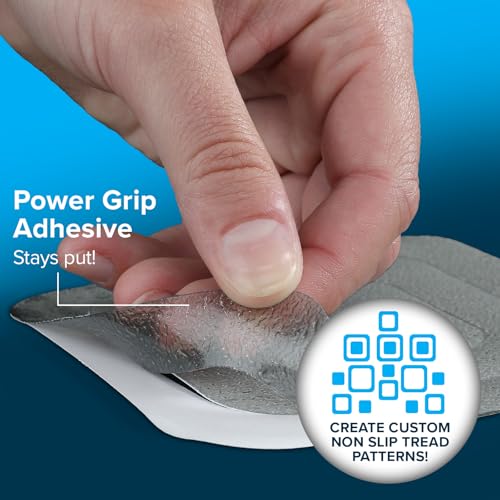 SlipX Solutions Square Non-Slip Bathtub Stickers, 21-Piece Set, Gray