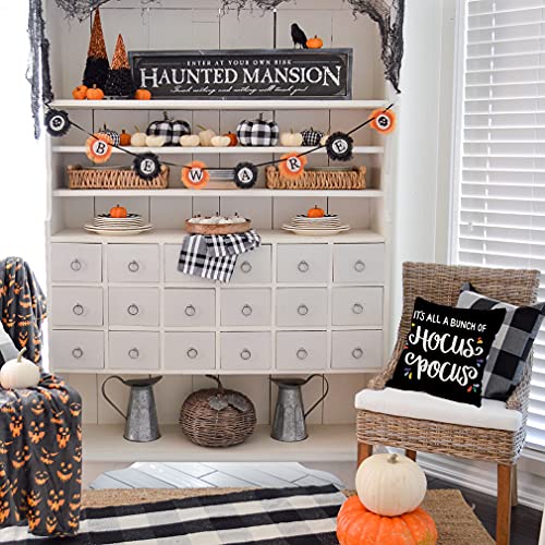 PANDICORN Halloween Throw Pillow Covers 18x18, Hocus Pocus Set of 4