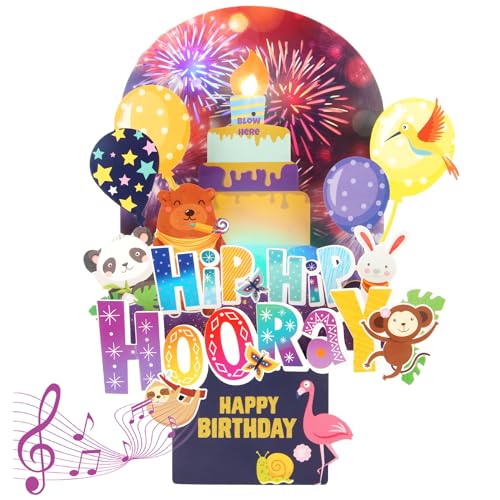 3D Pop Up Kids Birthday Card with Music & Lights