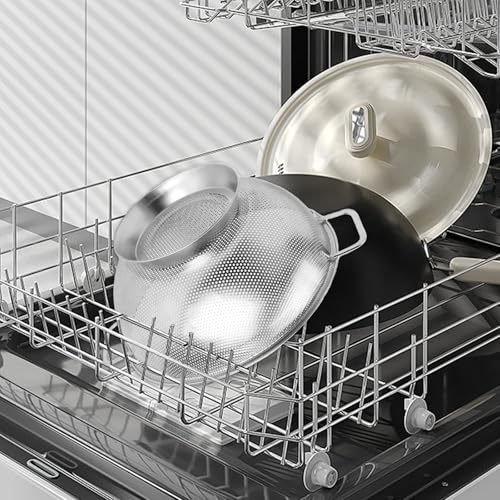 3-Quart Stainless Steel Colander - Micro-Perforated Strainer for Pasta, Vegetables & Fruits