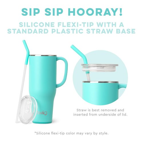 Swig Life Let's Go Girls Mega Set | 40oz Travel Mug with Handle and Lid + 32oz Triple Insulated Tumbler with Lid | Stainless Steel, Dishwasher Safe, Cup Holder Friendly Mug