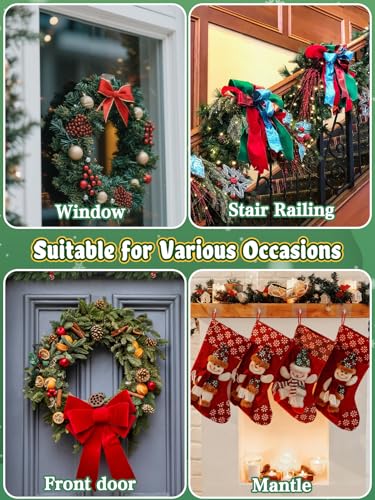 Acostop 24 Pcs Christmas Garland Hangers - No Drill Hooks for Wreaths