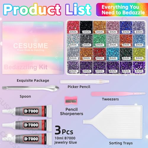 28000 Pcs Bedazzling Kit Dark Purple Flatback Resin Rhinestones