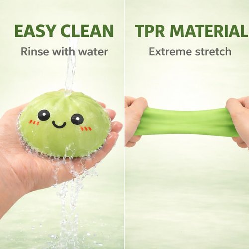 Dumpling Squishy | Mystery Box Squeeze Toy for Stress Relief | Green Fidget Toy for Adults