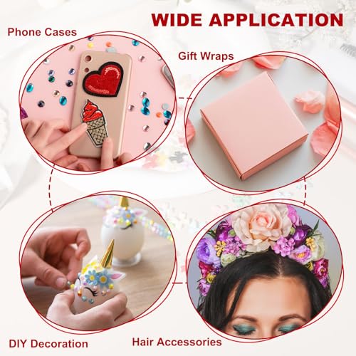 YELARXI Yellow 3D Nail Bows & Flower Acrylic Resin Charms 100 Pcs
