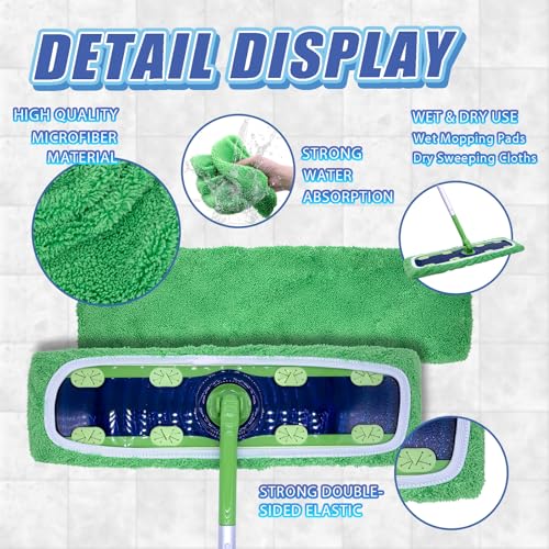 2 Pack XL Microfiber Mop Pads for Swiffer XL Mop – Reusable Wet & Dry Cleaning