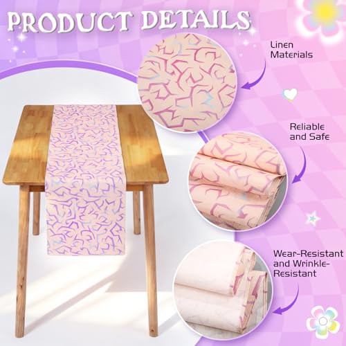 Kpop Party Table Runner 12 x 72 Inch Pink Lightning Table Decor