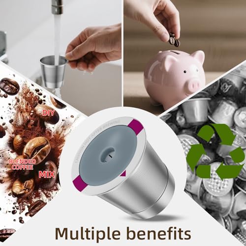 Vibement 2 Pack Reusable Stainless Steel K Cup Coffee Pods for Keurig 1.0 & 2.0