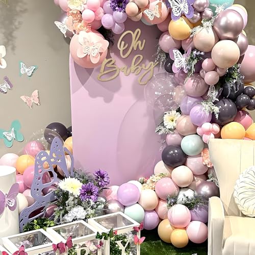 Oh Baby Felt Sign for Backdrop - Champagne Gold Party Decorations