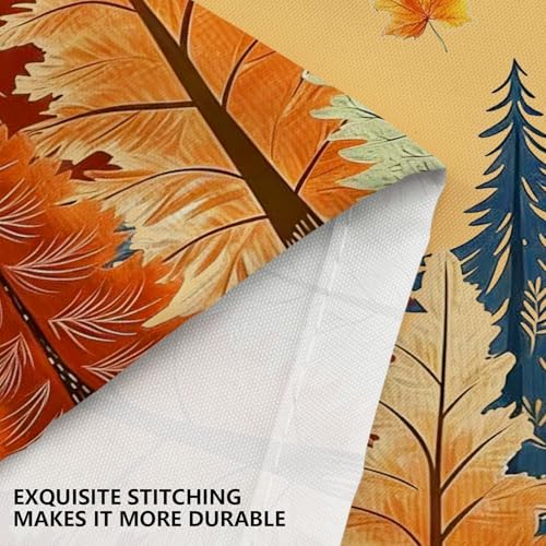 Fall Shower Curtain Set with Autumn Maple Leaves - Fall-1