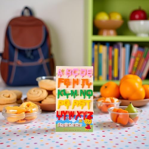 26-Piece Alphabet Food Picks & Fruit Forks for Bento Boxes