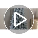 Flocked Unlit 5ft Artificial Christmas Tree with Snowy Look and Premium PVC Branches - Indoor Holiday Decor