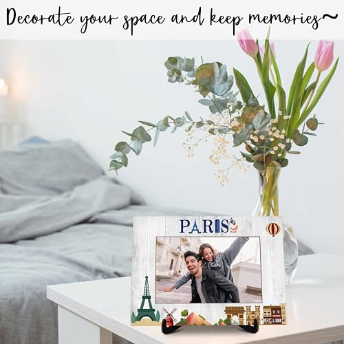 Wooden Desktop Photo Frame 6x8 for Paris Memories