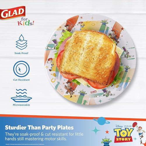 Multicolor Disney Pixar Toy Story Paper Plates 8.5 Inch - Pack of 12, 40 Count