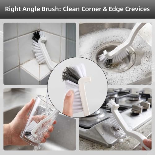 12-Piece Crevice Cleaning Brush Set with Scraper for Grout and Kitchen