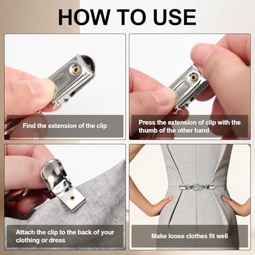 2 Pcs Waist Cincher Clips - Stylish Gold & Silver Shawl Fasteners