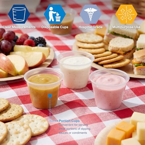 Medpride 1 oz Graduated Medicine Cups - Disposable Measuring Set of 500